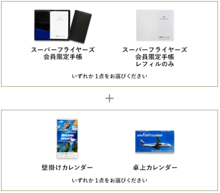 anaスーパーフライヤーズカード会員限定手帳 カバー 販売済み レフィル